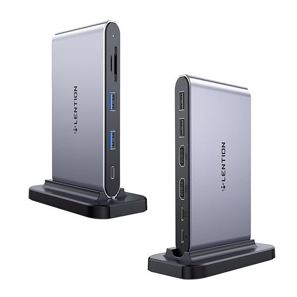 縦置き USB C ドッキングステーション 10in1 CB-D62 4K 60HZ*2 HDMI 5Gbps 高速データ転送 USB-C Micro..
