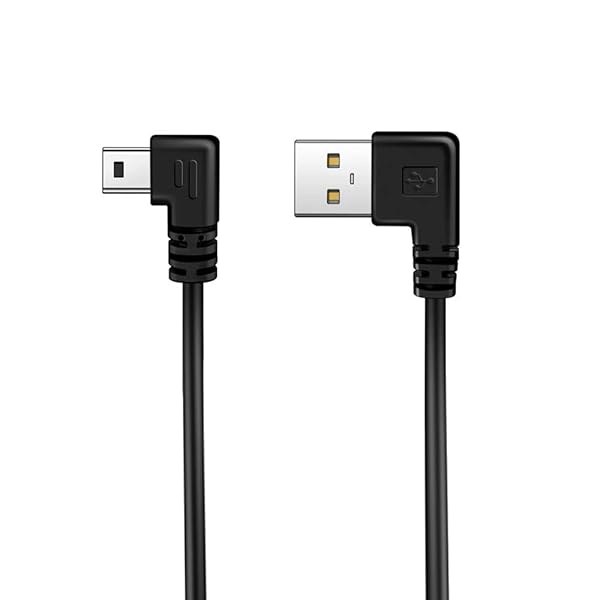 minib l字USB2.0(USB Aオスto mini Bオス)L形左右90度方向ケーブルusb ミニ高速480Mbpsのデータ転送同期読書(0.25m左L*左L)
