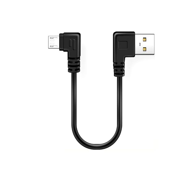 USB2.0上下左右90度L字方向変換ケーブル Micro USB2.0延長ケーブル (0.25m 右L*左L)