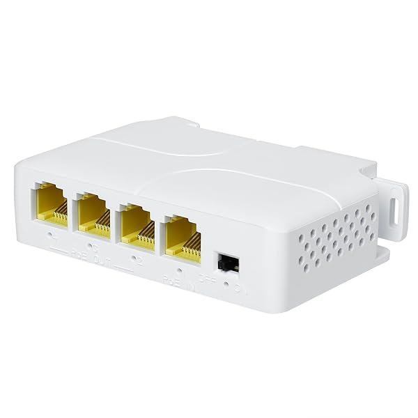 3 ポート ギガビット PoE エクステンダー、10/100/1000 Mbps PoE リピーター 100/250 メートル延長、IEEE802.3af/at 3 PoE 出力、プラグ アンド プレイ、壁/DIN レール取り付け PoE アンプ (