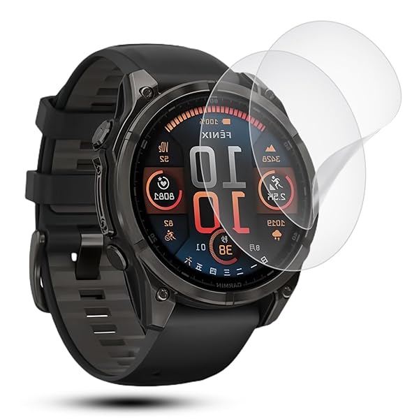 楽天彩り堂【2枚 アンチグレア】対応 GARMIN（ガーミン）fenix 8 Sapphire AMOLED 47mm フィルム GARMIN fenix 8 47mm 保護フィルム TPU素材 サラサラ タッチ感 反射防止 浮き防止 気泡レス 滑り心地 キズ