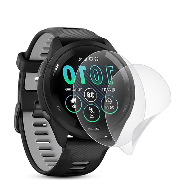 楽天彩り堂【2枚 アンチグレア】For GARMIN（ガーミン） Forerunner 265S フィルム For GARMIN Forerunner 265S Music 保護フィルム TPU素材 サラサラ タッチ感 反射防止 浮き防止 気泡レス 滑り心地