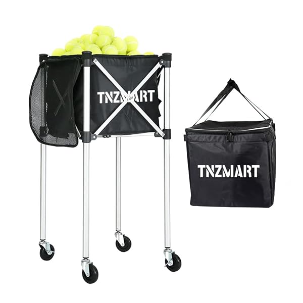 QIDUHUQI テニスボールカート テニスボールカゴ ボール回収 移動式 折り畳み式 約160球収納