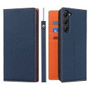 Galaxy S23 ケース ギャラクシーs23 ケース 本革 SC-51D スマホケース SCG19 ストラップ au 手帳型 docomo 牛革 SoftBank レザー samsung サムスン 耐衝撃 カード収納-ブルー