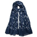 ストール ギフト スカーフ 薄手 刺繍 母の日 人気 プレゼント レトロ風 大判ストール ショール  ...