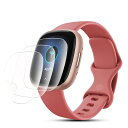 【3枚セット】Fitbit Versa 4/Sense 2 フィルム 柔らかいTPU素材 自動修復 簡単な貼り付け方 対応 Fitbit Versa4 / Fitbit Sense2 TPU保護フィルム 気泡ゼロ 高感度 指紋防止 取り付け簡単 ケー