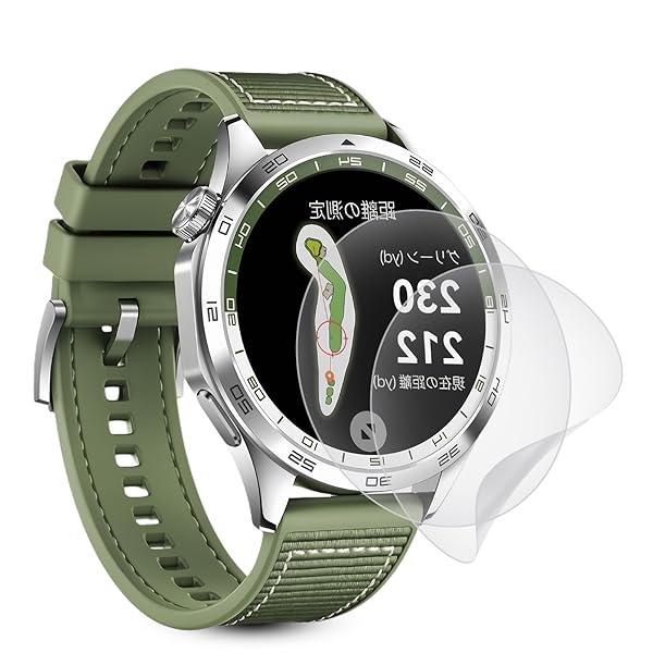 楽天彩り堂【2枚 アンチグレア】HUAWEI WATCH GT4 46mm フィルム HUAWEI スマートウォッチ GT4 46mm 保護フィルム TPU素材 サラサラ タッチ感 反射防止 浮き防止 気泡レス 滑り心地 キズ修復 気泡レス 指紋防止 全面保護