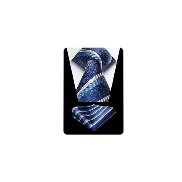 青 ネクタイ メンズ フォマール ビジネス ネクタイ チーフ セット ストライプ 柄 結婚式 就活 面接 入..
