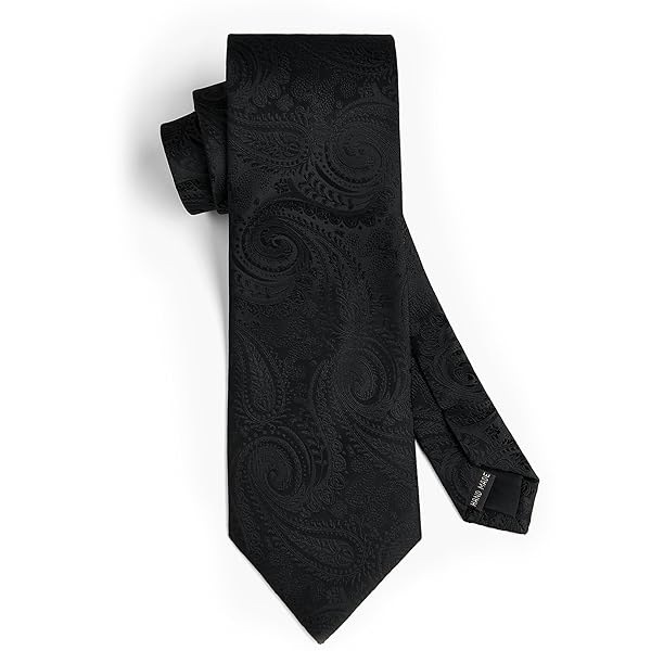 ネクタイ 黒 フォーマル メンズ 冠婚葬祭 黒ネクタイ ペイズリー ペイズリー柄 葬式 葬儀 お通夜 法事 ..