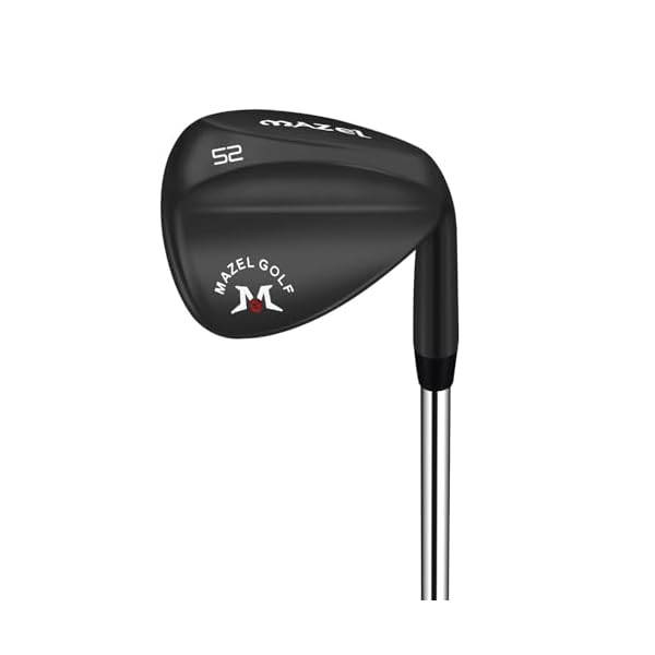 (マゼル) FORGED 鍛造ゴルフサンドウェッジ メンズ 右利き ロフト角:48度、50度、52度、54度、56度、58度、60度 ワイドソールウェッジ (ステンレス鋼（ブラック）, Rフレックス, 52, 度, 右利き)