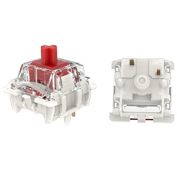 G Pro 3.0 Red スイッチ 潤滑済み 5ピン RGB リニア ゲーミングメカニカルキーボード用 (赤色, 35個入りボックス)