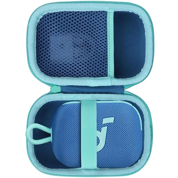 収納ケースに適合するAnker Soundcore Select 4 Go bluetooth スピーカー(ブルー + グリーン ケース)
