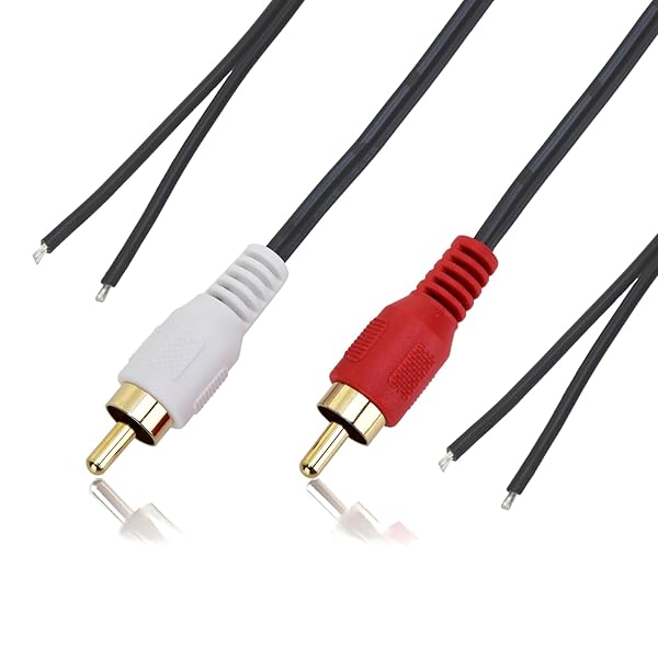 スピーカーケーブル ピンプラグ-先バラ 1.5m×2本 (1.5M)