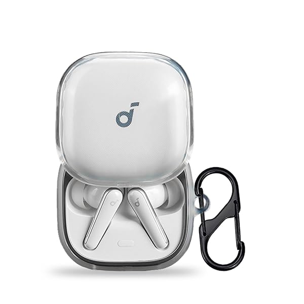 Anker Soundcore Liberty 5 用 ケース 透明TPU TPU保護ケース 充電便利 全面保護 紛失防止 滑り止め 薄..