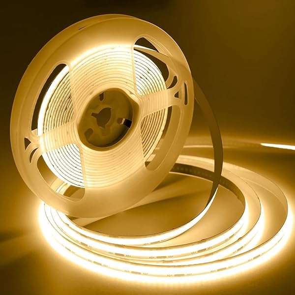 cob テープライト 5m 12v ledテープライト 電球色 高輝度 ledテープ CRI93+ 幅8mm 両面テープ 切断可能 320LEDs/m