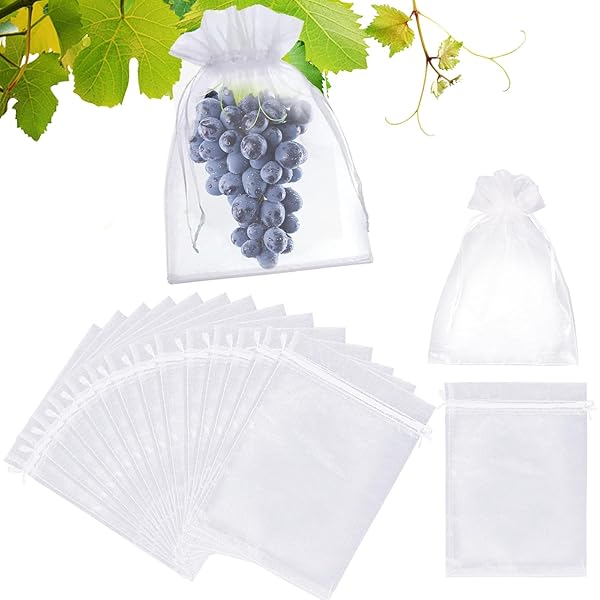 ブドウ袋 ぶどう 袋 大 特大 25*35cm 50枚入 果実袋 果実保護ネット 防虫ネット 鳥よけネット 穴極細 ..