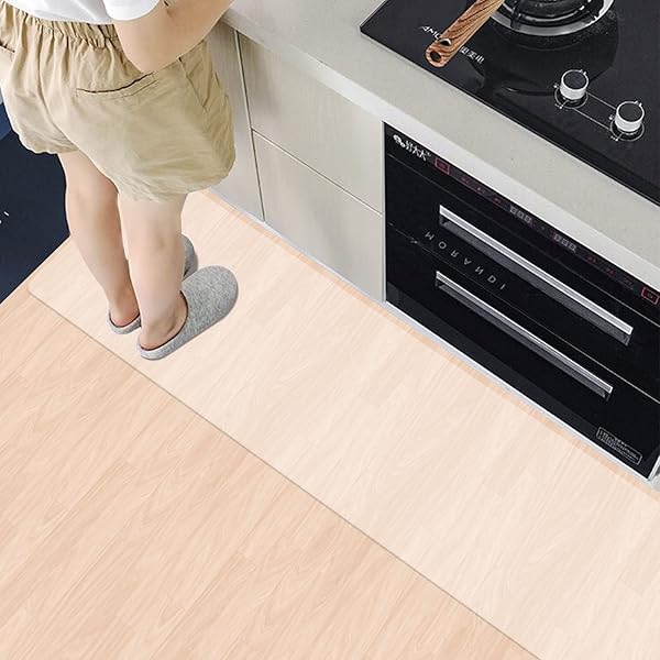 キッチンマット エンボス加工 透明 台所マット PVC 床保護マット 45x160cm 無臭で クリア フロアマット 大判 撥水 汚れ防止 厚さ1.5mm 床暖房対応 キズ防止 凹み防止 滑り止め お手入れ簡単 (厚さ1.5mm 45*160cm)