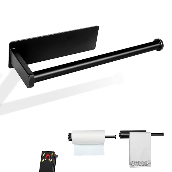 キッチンペーパーホルダー マグネット ステンレススチール タオルバー 折畳 穴開け不要 キッチン バス..
