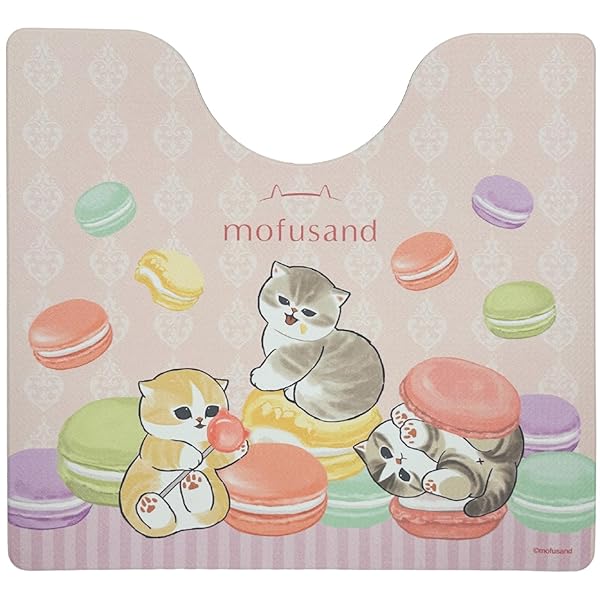 トイレマット シリーズ (拭けるPVC） (モフサンド マカロンピンク, 3.5mm厚の薄型 M)