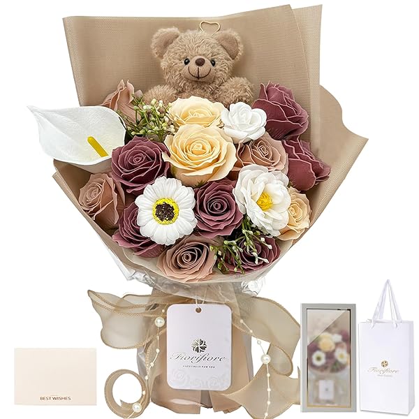 2025新登場ソープフラワー花束か...