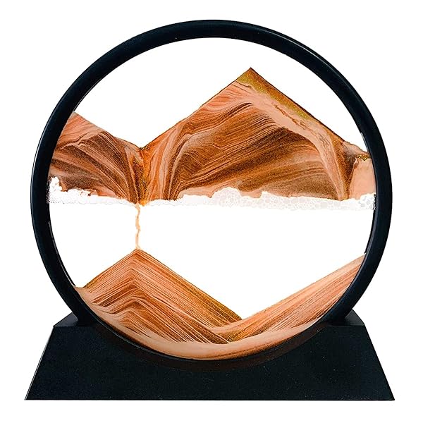 サンドピクチャー ラウンド 砂絵 置き型 アート インテリア 砂 おしゃれ 綺麗 ユニーク お洒落 癒し スタイリッシュ モダン プレゼント ギフト 新築祝い 引っ越し祝い 父の日 SH-01 (M, ゴールド)