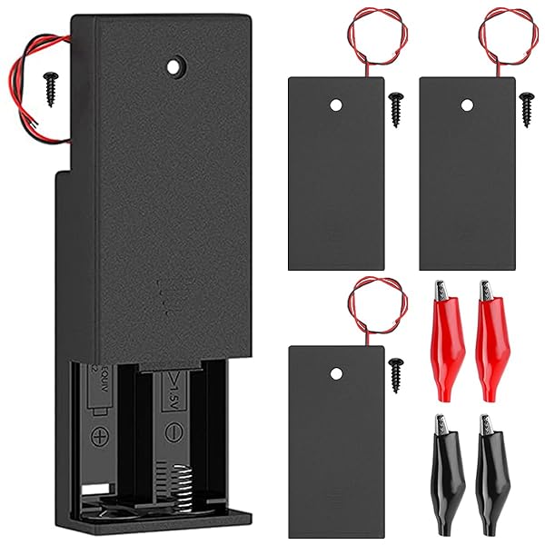 4個入り 2AA バッテリーホルダー（スイッチ付き） 2 x 1.5V AA バッテリーホルダーケース（ON/OFFスイ..