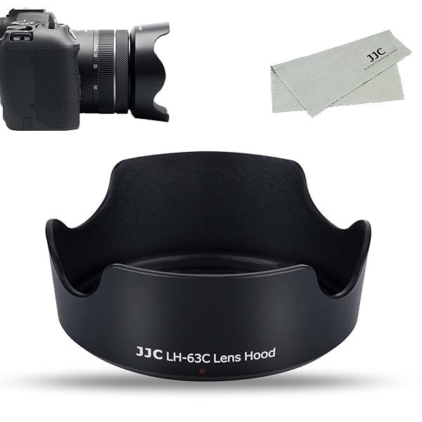 EW-63C 可逆式 レンズフード Canon EOS R8 R50V + RF 24-50mm F4.5-6.3 IS STM & Canon EF-S 18-55mm F3.5-5.6 IS STM & EF-S 18-55mm F4-5.6 I