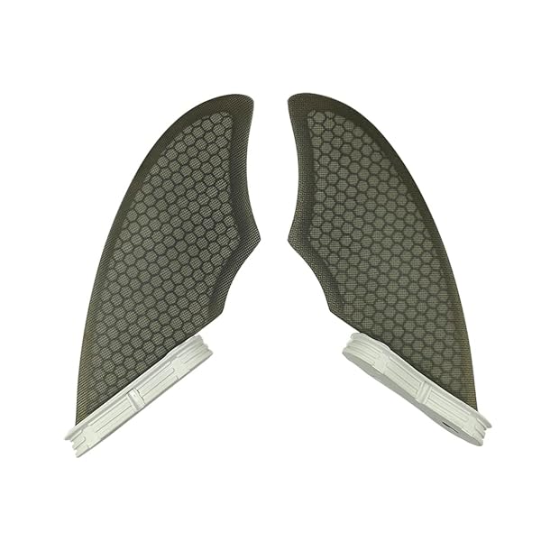 ボードフィン Keel fin 2フィン 2枚セット サーフィン スラスタ surfboard fins Double Tabs2(選択肢の2つのモデル) (ブラック Double Tabs2)