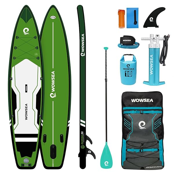 Flyfish F2 SUP サップ アップパドルボード サップボード 12'(365cm)×32"(81.5cm)×6"(15cm) グリーン パドルボード | レーシング & 旅行iSUP | グリーン