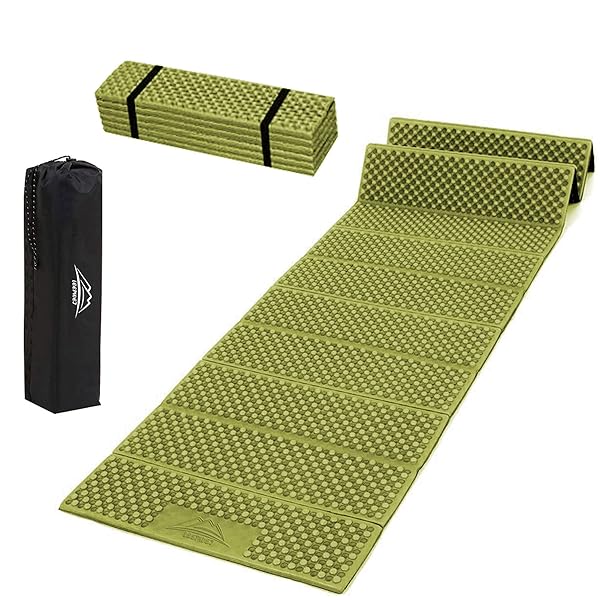 キャンプ マット アウトドアマット レジャーマット 車中泊 極厚20mm 収納袋 ゴムバンド 付き/防水/超軽量/断熱 （アーミーグリーン+ブラック）