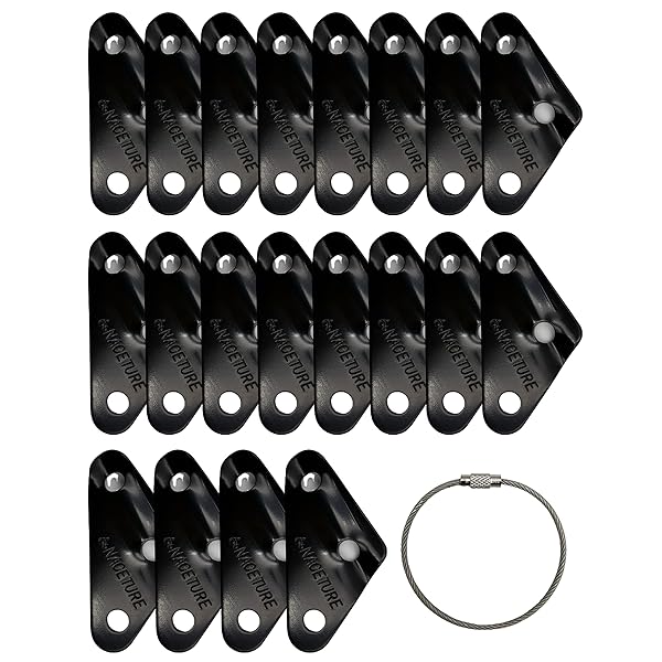 自在金具 三角 -アルミ合金ロープテンショナーキャンプテントガイラインコードアジャスターキャンプ用品、ハイキング、リュックサック用キャンプギア超軽量テントステークスガイラインテンショナーテントコード (三角-くろ20個入)