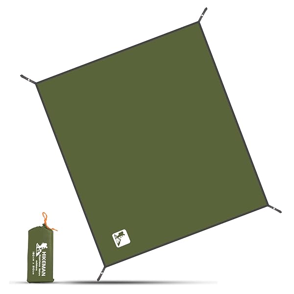 テントシート 防水 レジャーシート グランドシート 両面防水 日除け加工 紫外線カット 軽量 収納バッグ付き アウトドア キャンプ 登山 ピクニック （M/L/XL/XXL/XXXL） (アーミーグリーンL(180cm*210cm))
