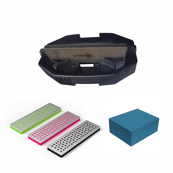 スノーボード スキー エッジ ベベル チューニング スキー ワックスキット スノーボードツール スキーエッジシャープナー チューナー サイドスキーアングルツール ダイヤモンド&グミストーン (ツール+ダイヤモンド + グミストーン) (ブラック)