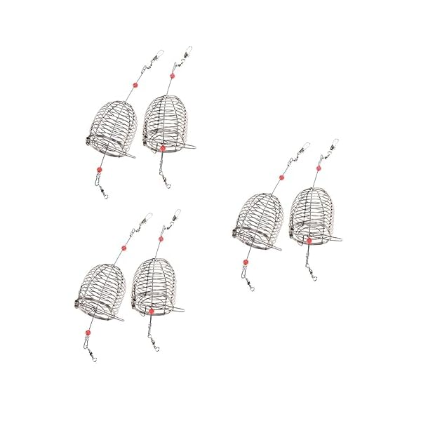 コマセカゴ 6個 釣り 釣り用餌入れカゴ キャップカゴ ステンレス製 打ち餌器 大サイズ(高さ6cm) 投げ釣..