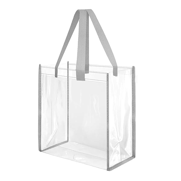 プールバッグ 透明ビニールバッグ 防汚防水トートバッグ 持ち運びに便利で 耐久性と強度 高精細半透明 マルチシーン対応 水疗包 旅行包 衣物收纳包 (グレー 25cm)