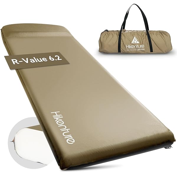 インフレーターマット【2WAY逆流防止弁・R値6.2】キャンプマット シングル 極厚8cm 自動膨張 エアーマ..