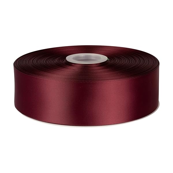 Rakuten - シルキー 両面サテンリボン 横長50mm 縦長91M 花束 ギフト ラッピング #バーガンディ