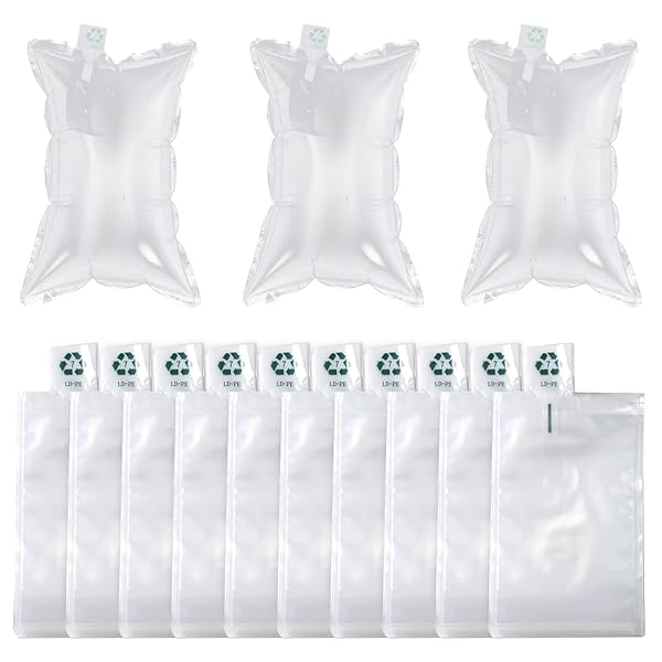 エアークッション材 緩衝材 100個入 (10×20cm) エアパッキン 隙間埋め空気緩衝材 型崩れ防止 すき間埋め 梱包 包装 資材