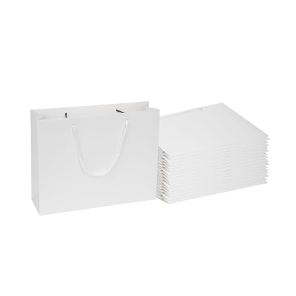 紙袋 手提げ袋 厚手タイプ ギフトバッグ 【15枚セット】 丈夫で耐久性があり 再利用可能 紙袋 ギフト 袋 特大紙袋 DIY 包装 パーティー クリスマス 誕...