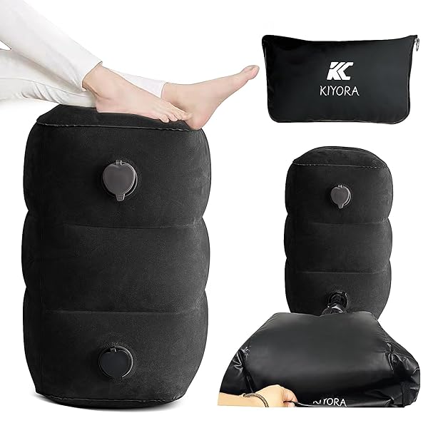 フットレスト 飛行機 子供 空気 足置き エアーフットレスト 足枕 快適グッズ 車 足元 クッション 三段..