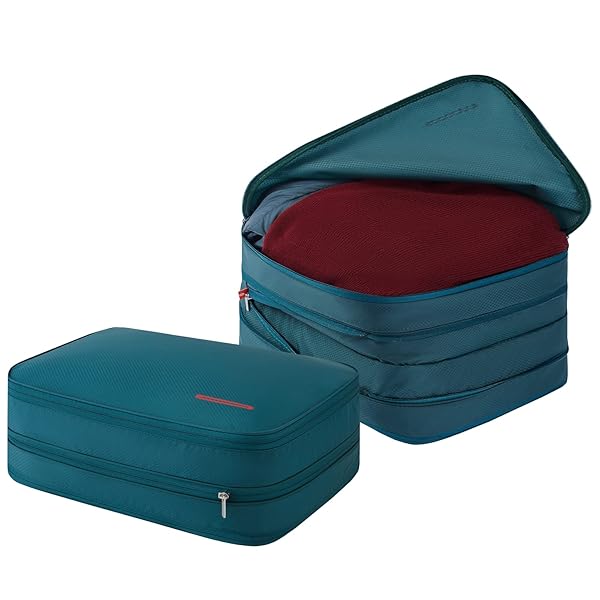 圧縮バッグ 防水トラベルポーチ 旅行用圧縮袋 26L 衣類圧縮袋収納 ファスナー 拡張可能 ペース節約 2 ..