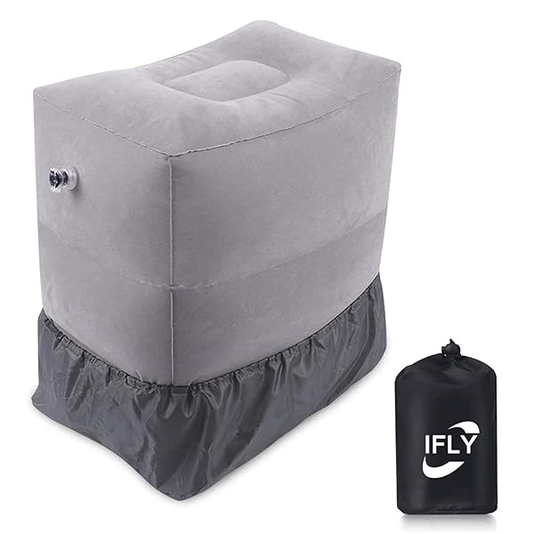 飛行機 フットレスト 子供 エアー足枕 空気足置き 足の疲れむくみ対策 三段階 高さ調節できる 車内 新..