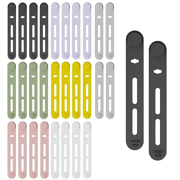 ケーブルバンド シリコン 21本入り ケーブルクリップ ケーブル まとめる イヤホン コード 整理  ...