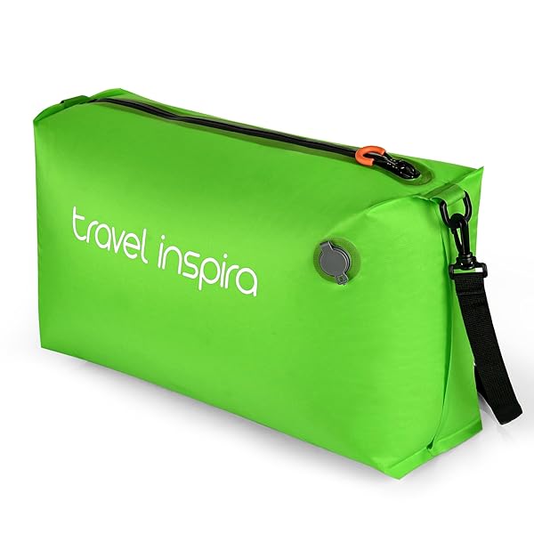 圧縮リュック 手動圧縮式収納袋 「1枚, ポンプ無し」22L 完全防水 3WAY TPU耐穿刺素材 折り畳みコンパクト 浴室掛け可能 梅雨時期の衣類保管 かさばる毛布圧縮 アップルグリーン