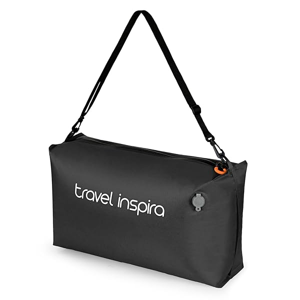 圧縮袋 旅行 手動専用 「1枚, ポンプ無し」 22L 3WAY TPU強化素材 浴室フック対応 水漏れ防止 防カビ防湿 3泊分衣類・毛布収納 軽量コンパクトブラック