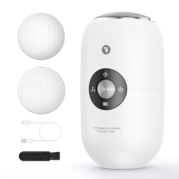 【2025新登場】電動角質リムーバー かかとやすり かかとケア 足の裏 角質取り 強力モーター 3段階スピード 2種研磨ヘッド 長持ち USB-C充電式 静音 安全設計 スマート圧力センサー 水洗いOK 魚の目 タコ フットケア 男女兼用 プレゼン