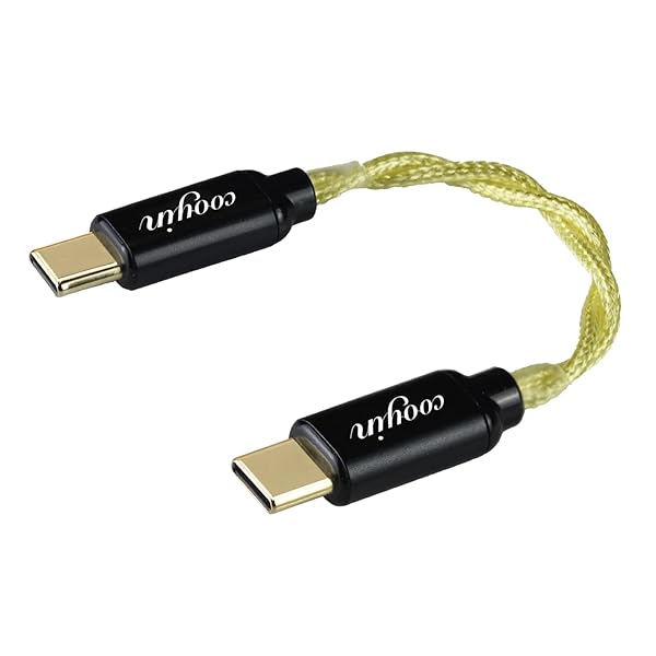 OTG ケーブル オーディオ TYPE-C オス - TYPE-C オス Litz Wire 銀メッキ単結晶銅導体 ポータブルDACア..