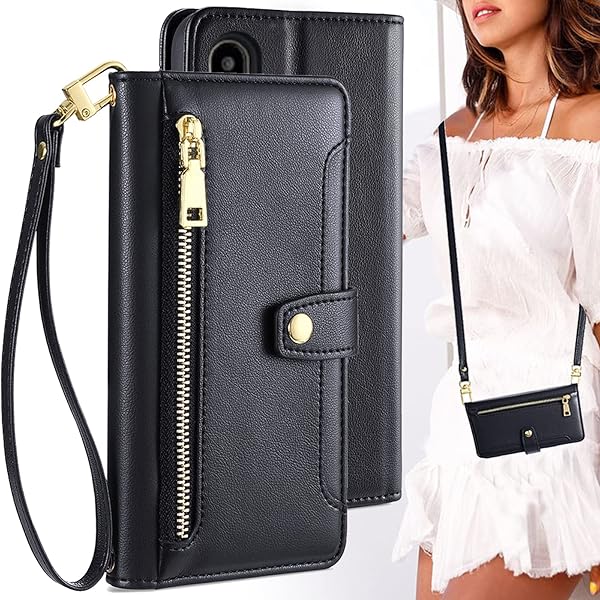 BASIO active SHG09 / BASIO Active2 SHG12 ケース 手帳型 ショルダー 適用 シンプルスマホ6 A201SH ショルダーケース ストラップ 長+短 2本 ベイシオ アクティブ2 スマホケース シンプルスマホ7 A