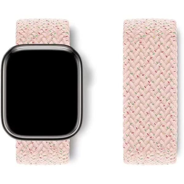 コンパチブル apple watch バンド ブレイデッドソロループ 柔らかいシリコーン糸混紡リサイクルヤーン素材 ステンレス留め具 apple watch ultra3/ultra2/ultra/10/9/8/7/6/5/4/3/2/1/SE対応