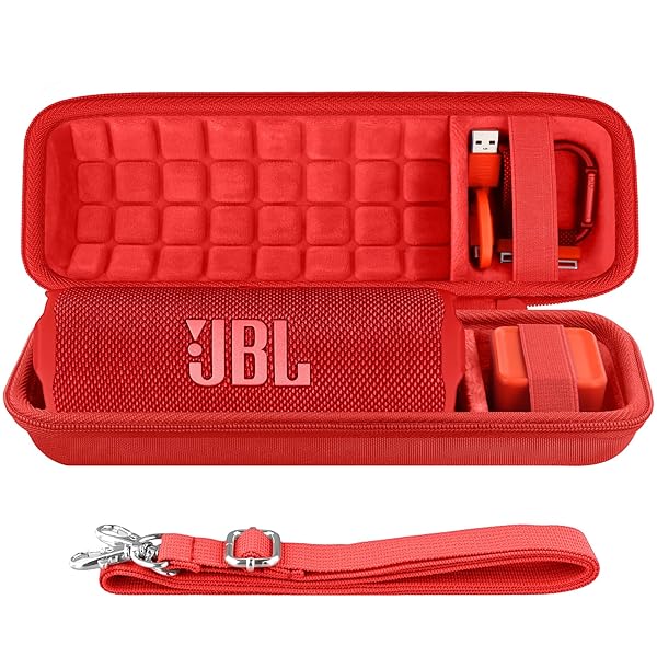 （ケースのみ）JBL Flip7/Flip6 Bluetoothスピーカー Flip 7/Flip 6収納ケース，レッド‐